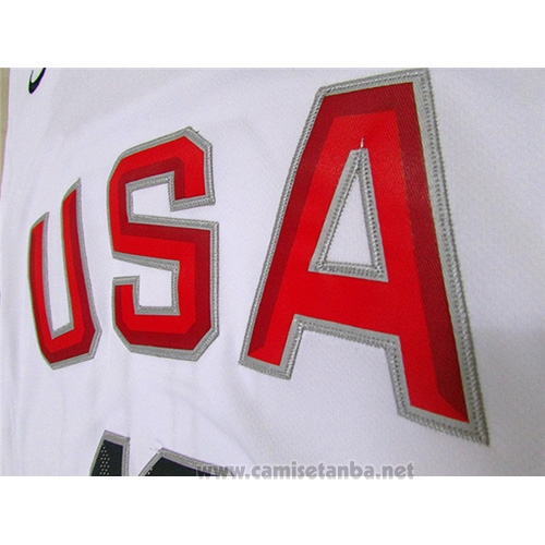 Camiseta USA 2016 Kyrie Irving #10 Blanco